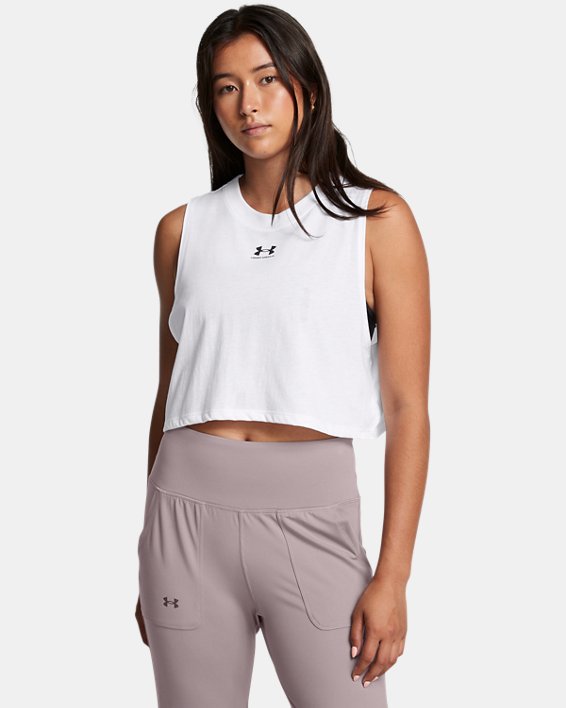 Musculosa de entrenamiento UA Cropped Logo para mujer